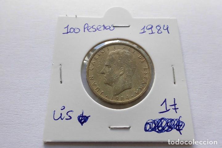 Coins Juan Carlos I: 100 pesetas 1984 Lis abajo