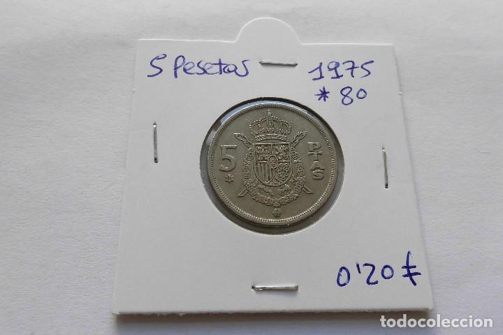 Moedas Juan Carlos I: 5 pesetas 1975*80