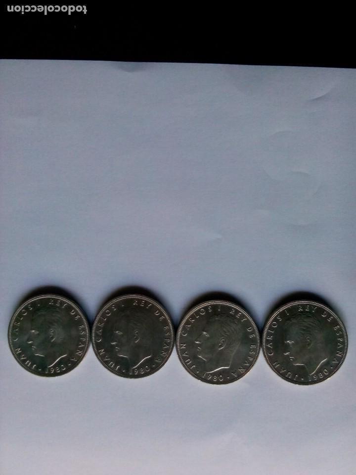 Moedas Juan Carlos I: 4 monedas 100 pesetas de 1.980 Estrella 80.
