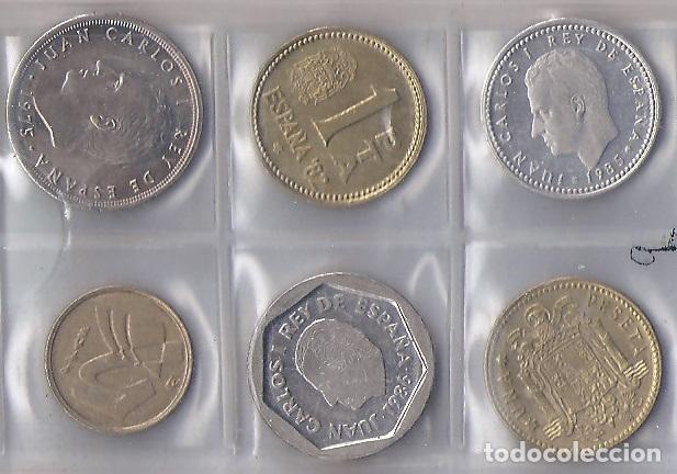 Monedas Juan Carlos I: LOTE DE 6 MONEDAS DE FRANCO Y EL REY JUAN CARLOS (9)