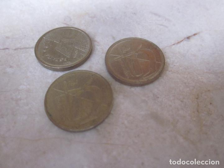Coins Juan Carlos I: 3 MONEDAS 5 PESETAS A&Ntilde;OS 90