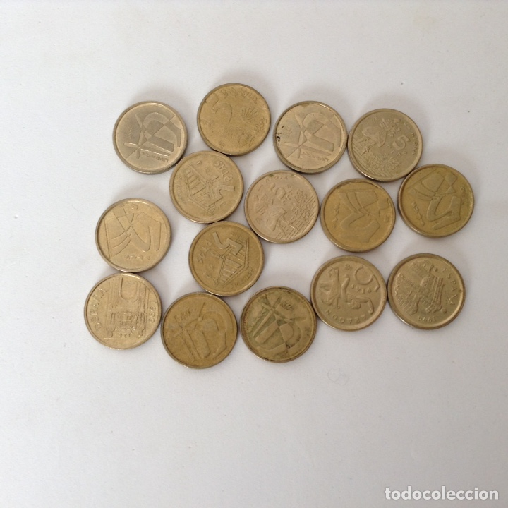 Monete Juan Carlos I: 15 monedas 5 ptas