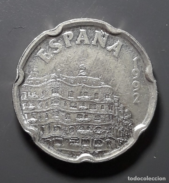 Monedas Juan Carlos I: ERROR-VARIANTE: 50 PESETAS 1992 REMARCADA - Foto 2