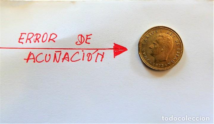 Coins Juan Carlos I: Moneda de 1 Pta. Juan Carlos , Error de Acu&ntilde;aci&oacute;n.