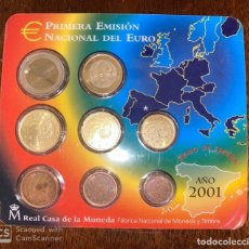 Monedas Juan Carlos I: BLISTER DE LA PRIMERA EMISION NACIONAL DEL EURO. 2001. FNMT.. Lote 197723646