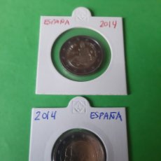 Monedas Juan Carlos I: 2014 ESPAÑA MONEDAS 2 EUROS GAUDÍ Y PROCLAMACIÓN FELIPE V SÍN CIRCULAR. Lote 201241045
