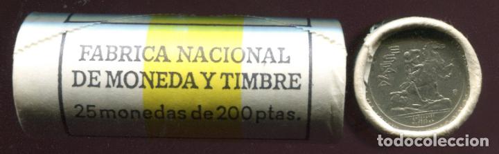 Monedas Juan Carlos I: CARTUCHO COMPLETO F.N.M.T. 25 MONEDAS de 200 PESETAS 1992 - ANTORCHA