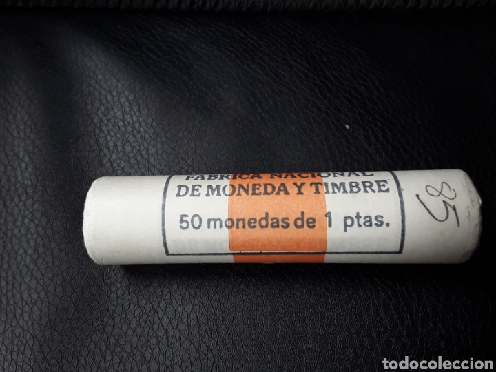 Monedas Juan Carlos I: CARTUCHO FNMT DE 50 MONEDAS DE 1 PESETA 1985 JUAN CARLOS I.SIN CIRCULAR