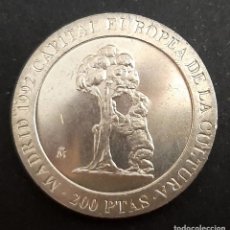 Monedas Juan Carlos I: 1 MONEDA 200 PESETAS 1992 OSO Y MADROÑO MADRID NUEVAS SIN CIRCULAR ORIGINAL