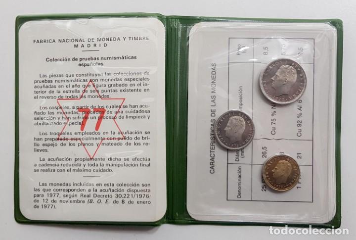 Monete Juan Carlos I: CARTERA OFICIAL FNMT - PRUEBAS NUMISMATICAS 1975 *77 - SIN CIRCULAR - PERFECTA - 1+5+25 PESETAS