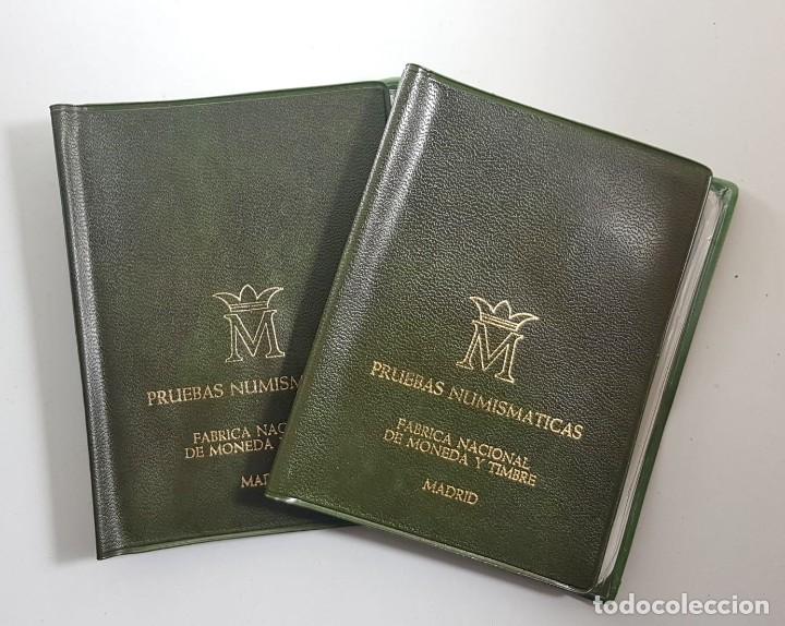 Monedas Juan Carlos I: 2 CARTERAS OFICIALES FNMT - PRUEBAS NUMISMATICAS 1975 *77 - SIN CIRCULAR - PERFECTAS -1+5+25 PESETAS