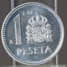 Monedas Juan Carlos I: MONEDA ESPAÑOLA DE 1 PESETA AÑO 1987 E-87
