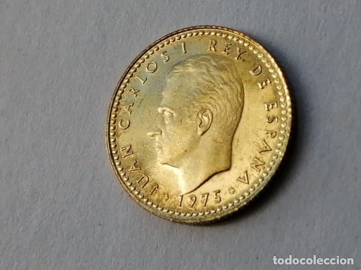 M&uuml;nzen unter Juan Carlos I: 1 Peseta. A&Ntilde;O 1975 / 77. PROOF.
