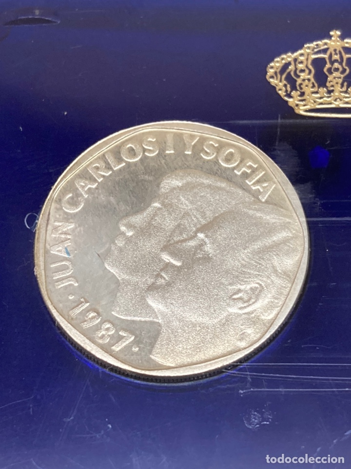 Coins Juan Carlos I: 2 monedas de plata 1987 /XY17