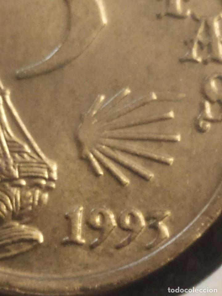 Monedas Juan Carlos I: ERROR. 5 PTAS. 1993 JACOBEO S/C - Foto 3