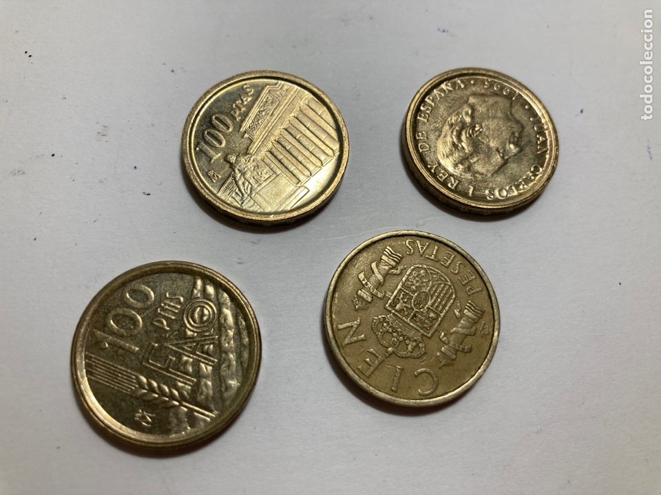 Moedas Juan Carlos I: Lote de 4 monedas de 100 Pesetas