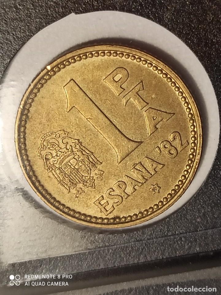 Monete Juan Carlos I: 1 peseta 1980 *80 EBC Error listel desplazado
