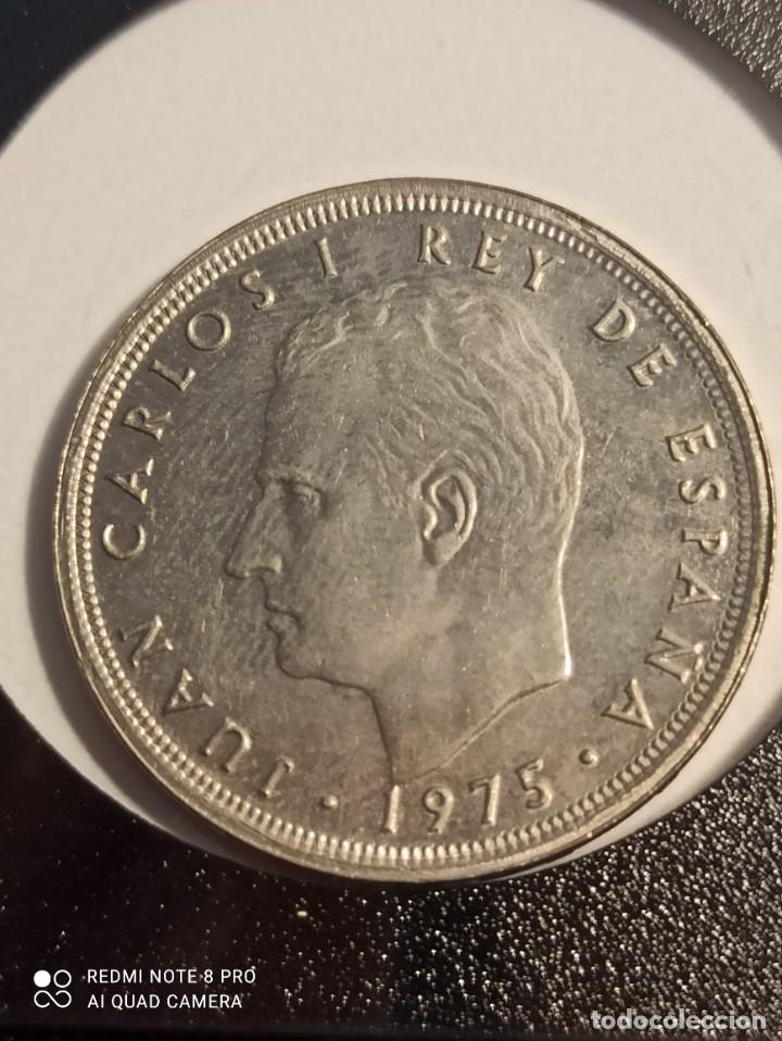 Monete Juan Carlos I: 50 pesetas 1975 *80 EBC error listel
