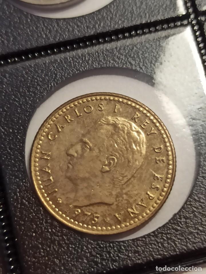 Monete Juan Carlos I: 1 peseta 1975 *78 EBC+ Listel descentrado