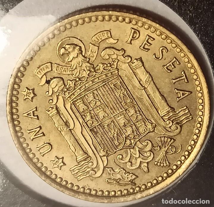 Monete Juan Carlos I: 1 peseta 1975 *76 EBC exceso de metal