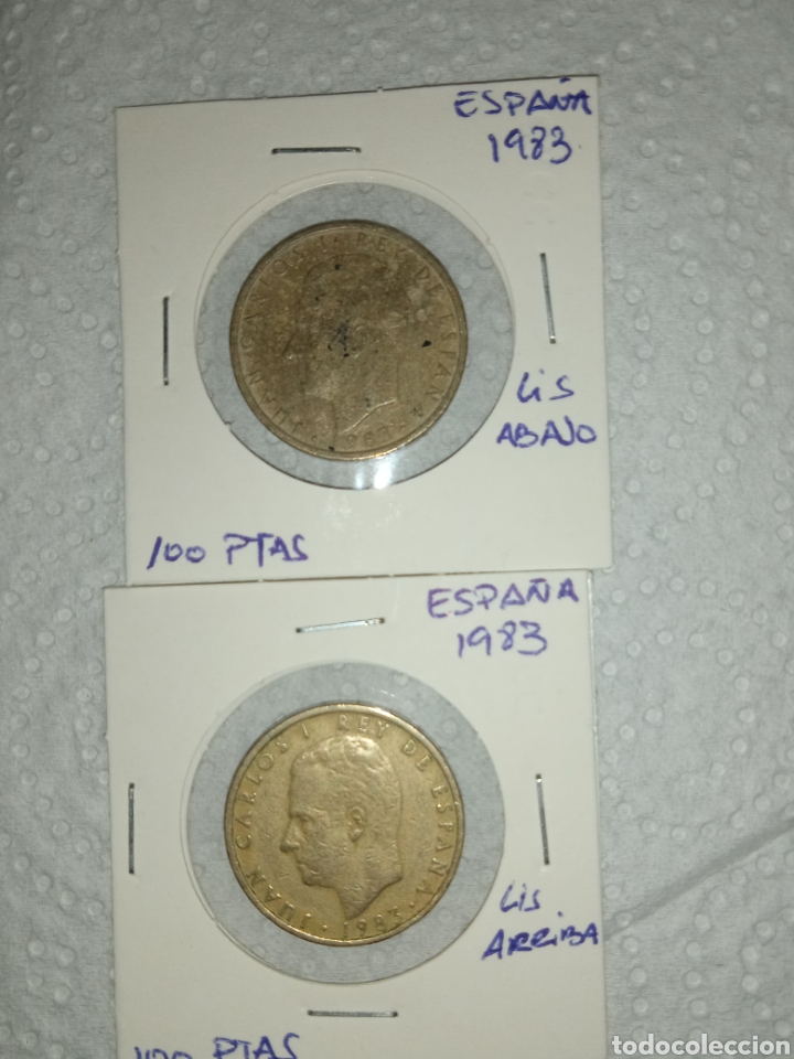 Monedas Juan Carlos I: Lote monedas 100 pesetas 1983 circuladas.lis arriba lis abajo.. foto - Foto 1 - 285341758
