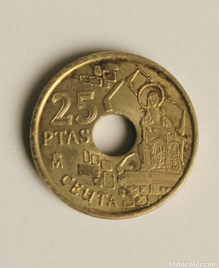 Monedas Juan Carlos I: 25 ptas 1998 Ceuta - Foto 2