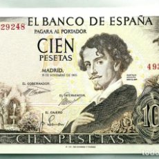 Monedas Juan Carlos I: SPAIN-BILLETE. GUSTAVO ADOLFO BECQUER. 100 PESETAS. 1965. SIN SERIE. SC-/UNC-