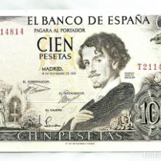 Monedas Juan Carlos I: SPAIN-BILLETE. GUSTAVO ADOLFO BECQUER. 100 PESETAS. 1965. SERIE T. SC/UNC