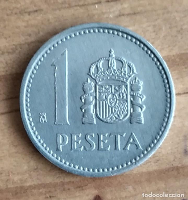 Monedas Juan Carlos I: ## Error ## 1 Peseta 1982 con excesos ## - Foto 4