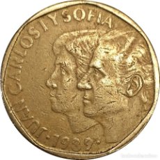 Monedas Juan Carlos I: ESPAÑA. 500 PESETAS DE 1989. REINA SOFIA Y EL EMÉRITO. KM# 831. (159).. Lote 330123688