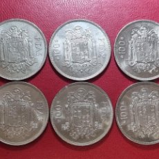 Monedas Juan Carlos I: LOTE 6 MONEDAS 100 PESETAS DE 1975 LA DE LAS FOTOS. Lote 339549878