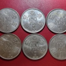 Monedas Juan Carlos I: LOTE 6 MONEDAS 100 PESETAS DEL MUNDIAL LA DE LAS FOTOS. Lote 339551063