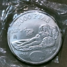 Monedas Juan Carlos I: MONEDA DE PLATA 2000 PESETAS AÑO 1996 BANCO DE ESPAÑA. GOYA. CON SOBRE ORIGINAL. SC. MAJA VESTIDA