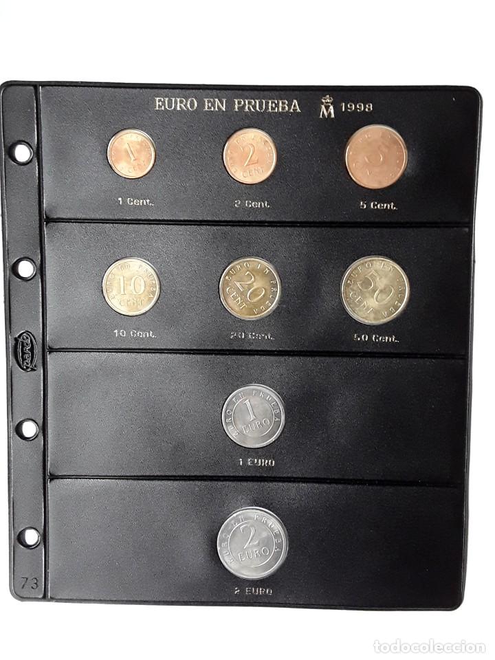 M&uuml;nzen unter Juan Carlos I: EUROS CHURRIANA PRUEBA 8 VALORES MONTADO EN PARDO