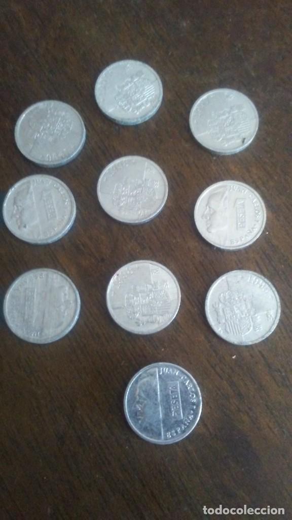Monedas Juan Carlos I: 10 MONEDAS DE 1 PESETA - Foto 1