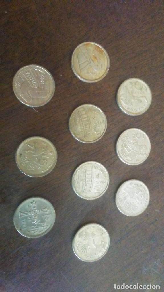 Monedas Juan Carlos I: 10 MONEDAS VARIADAS DE 5 PESETAS - Foto 1