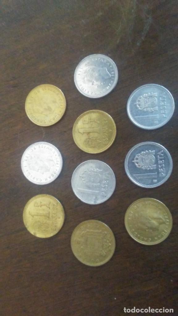 Monedas Juan Carlos I: 10 MONEDAS VARIADAS DE 1 PESETA - Foto 1