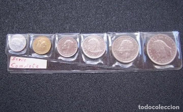 Monete Juan Carlos I: Lote de 6 monedas de pesetas de 1975