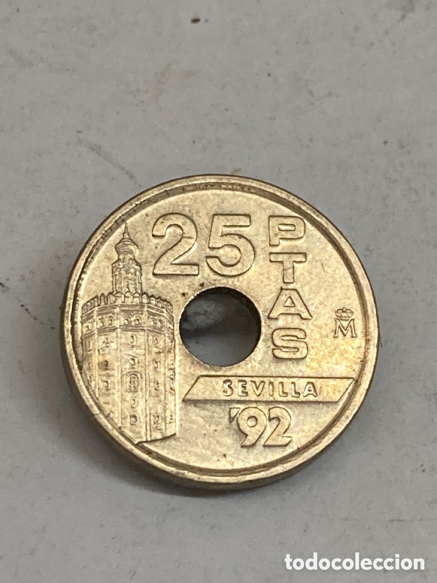 Monedas Juan Carlos I: Moneda de 25 pesetas 1992 - Foto 1