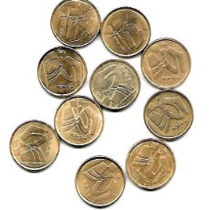 Monedas Juan Carlos I: LOTE DE 10 MONEDAS DE 5 PESETAS DE 1989
