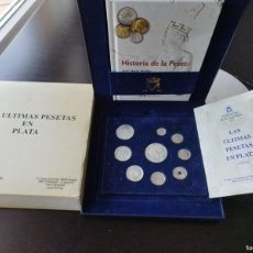 Monedas Juan Carlos I: ESTUCHE COMPLETO: LAS ULTIMAS PESETAS EN PLATA / LIBRO + CERTIFICADO