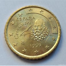 Monedas Juan Carlos I: ESPAÑA -20 CENTIMOS DE EURO AÑO 1999 - CERVANTES - MONEDA COMÚN - SIN CIRCULAR