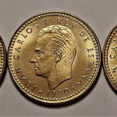 Monedas Juan Carlos I: ESPAÑA - 3 MONEDAS 1 PESETA AÑO 1980 - ESPAÑA 82 -ESTRELLAS 80 -81- 82 - SC