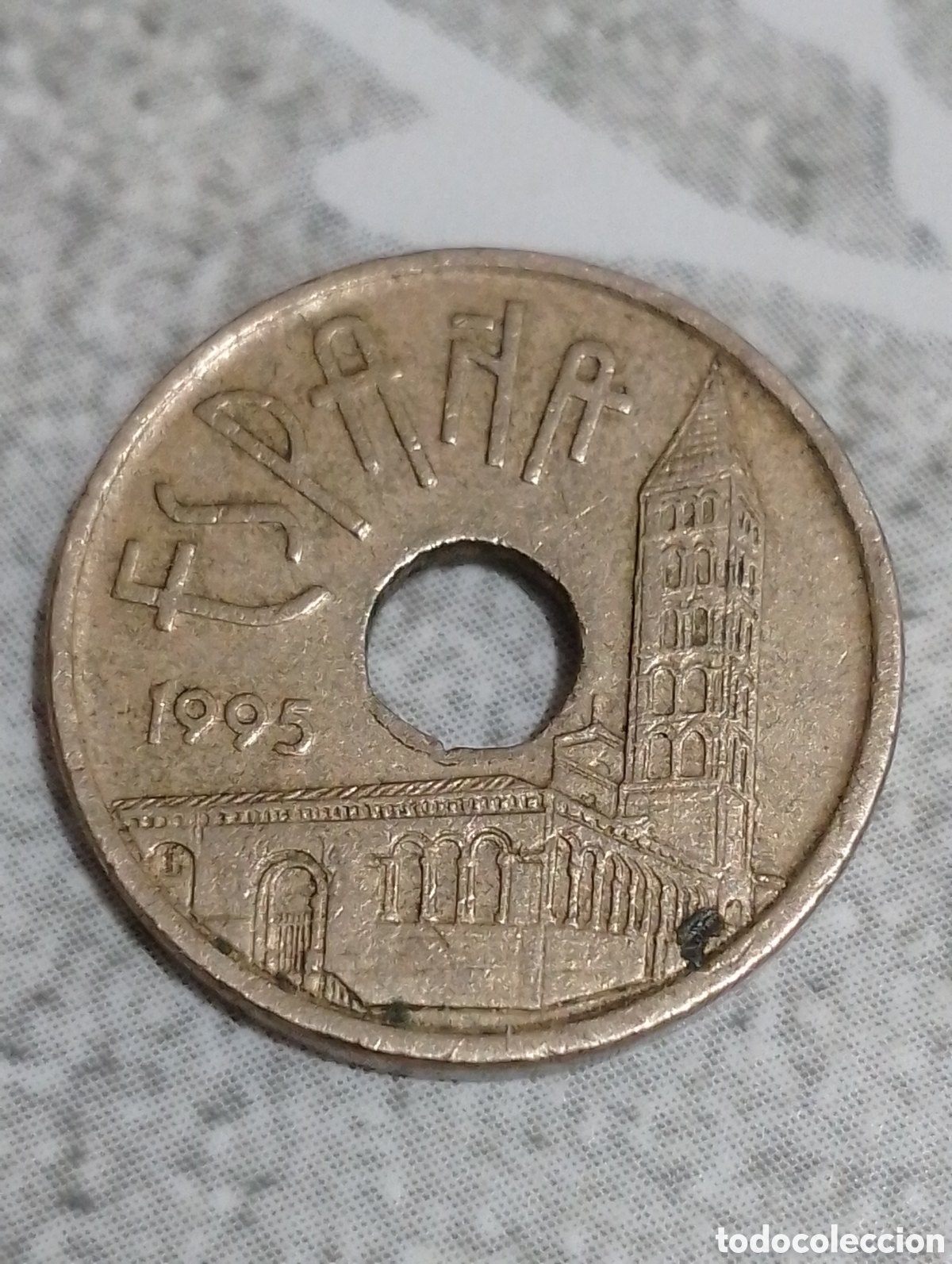 Monedas Juan Carlos I: Moneda 25 pesetas de 1995 leon - Foto 2