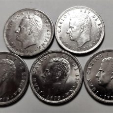 Monedas Juan Carlos I: ESPAÑA - 5 MONEDAS DE 5 PESETAS AÑO 1975 TODAS LAS ESTRELLAS (76 A 80) - JUAN CARLOS -MBC