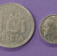 Monedas Juan Carlos I: UNA 1 PESETA, LOTE DE 2 MONEDAS /// NUMISMÁTICA FILATELIA COLECCIÓN BILLETES SELLOS POSTALES CROMOS