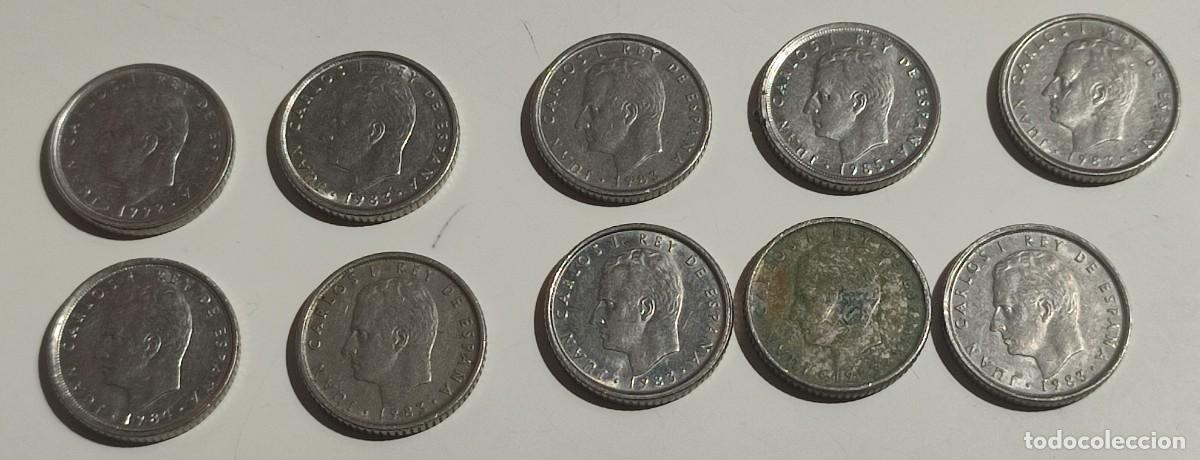 Monedas Juan Carlos I: LOTE DE 10 MONEDAS DE 10 PESETAS &middot; 7 DEL A&Ntilde;O 1983 Y 1 DE LOS A&Ntilde;OS 1984, 1985 Y 1992 -Peso: 39 gramos