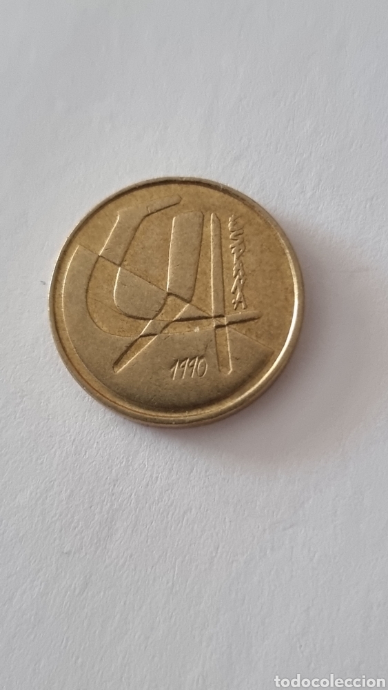 M&uuml;nzen unter Juan Carlos I: 5 pesetas de 1990 moneda que ha estado en circulaci&oacute;n perfecto estado