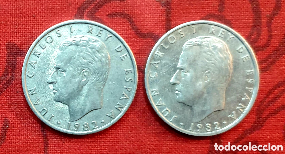 Monedas Juan Carlos I: Dos monedas de 2 pesetas de 1982 - Foto 1