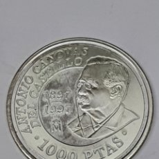 Monedas Juan Carlos I: 1000 PESETAS 1997 ANTONIO CANOVAS DEL CASTILLO 1897-1997. Lote 400536104